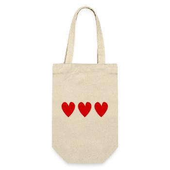 HEART. MOM. MOTHER'S DAY. FEAST. HAPPY BIRTHDAY - Gift Bag for Bottles - nature - Front