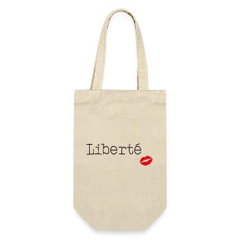 Liberté - Little French Speaking - Geschenkbeutel für Flaschen - Natur - Vorne