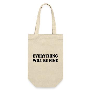everything will be fine - Geschenkbeutel für Flaschen - Natur - Vorne