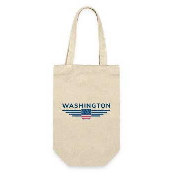 Washington USA Outfit Design T-Shirt - Geschenkbeutel für Flaschen - Natur - Vorne