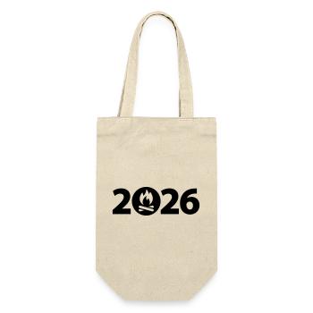 Lagerfeuer 2026, Camping 2026 - Geschenkbeutel für Flaschen - Natur - Vorne