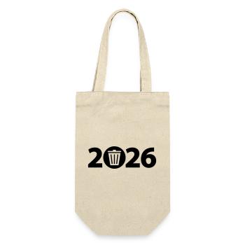 Trash 2026, Abfall 2026, Dreck 2026 - Geschenkbeutel für Flaschen - Natur - Vorne