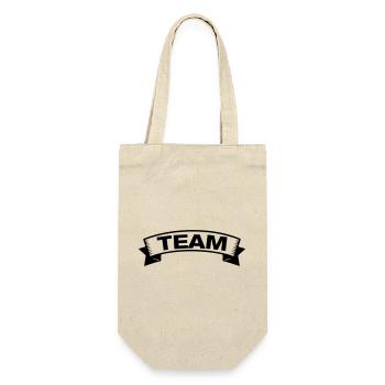 Team Banderole - Geschenkbeutel für Flaschen - Natur - Vorne