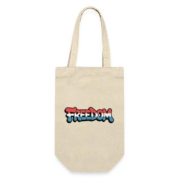 Freedom Typography Statement Design - Gift Bag for Bottles - nature - Front