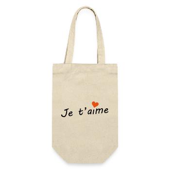 Je t'aime  - Sac à bouteille - nature - Devant