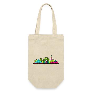 New Delhi City Skyline India Gate Art - Gift Bag for Bottles - nature - Front