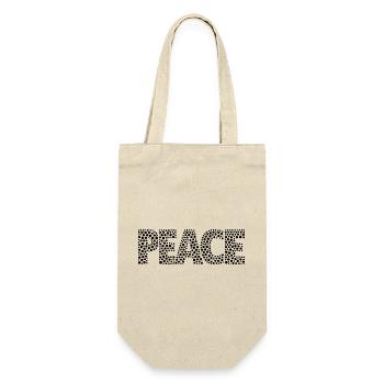 PEACE with points - Gift Bag for Bottles - nature - Front