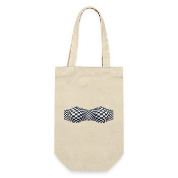Folded Checkered Patterns - Gift Bag for Bottles - nature - Front