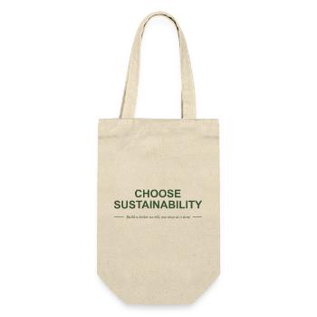 Choose Sustainability - Gift Bag for Bottles - nature - Front