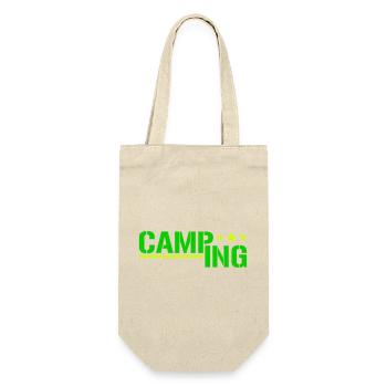 Camping - Geschenkbeutel für Flaschen - Natur - Vorne