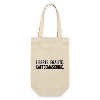 Liberte Egalite Kaffeemaschine Shirt - Geschenkbeutel für Flaschen - Natur - Vorne