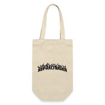 Asphaltbauer - Geschenkbeutel für Flaschen - Natur - Vorne