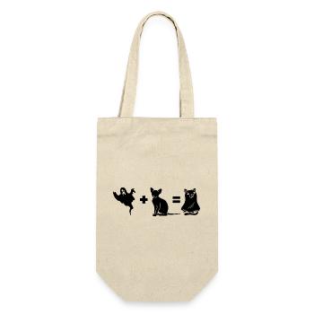 Funny Halloween Dog Ghost - Geschenkbeutel für Flaschen - Natur - Vorne