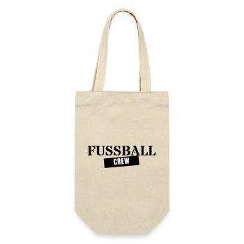 Fußball Crew - Mannschaft Verein Fußballteam - Geschenkbeutel für Flaschen - Natur - Vorne