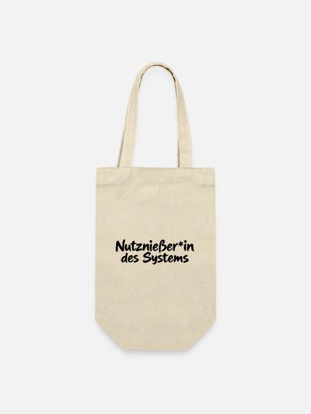 Nutznießer*in des Systems - Geschenkbeutel für Flaschen - Natur