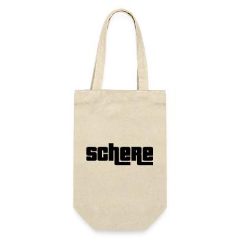 Schere schwarz - Geschenkbeutel für Flaschen - Natur - Vorne