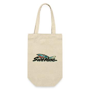 Surf More – Wind Classic - Geschenkbeutel für Flaschen - Natur - Vorne