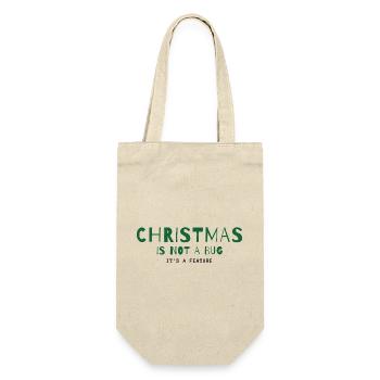 Christmas Is Not a Bug – It's a Feature - Geschenkbeutel für Flaschen - Natur - Vorne