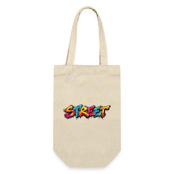 STREET Graffiti Tag: Old School Street Art Feuer! - Geschenkbeutel für Flaschen - Natur - Vorne