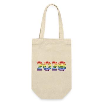 Rainbow 2028 - Geschenkbeutel für Flaschen - Natur - Vorne