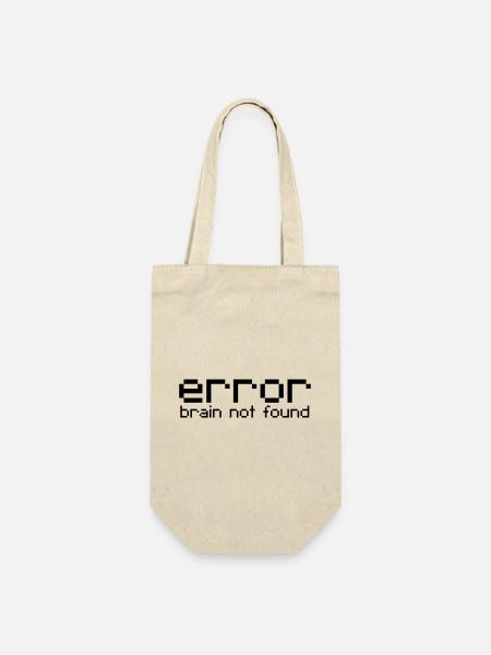 error brain not found - Geschenkbeutel für Flaschen - Natur