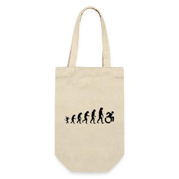 Evolution des Rollstuhls * - Geschenkbeutel für Flaschen - Natur - Vorne