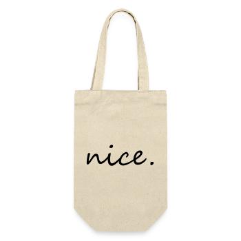 nice - Geschenkbeutel für Flaschen - Natur - Vorne