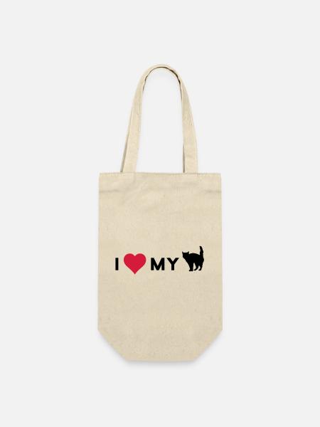 i love my cat - Sac à bouteille - nature