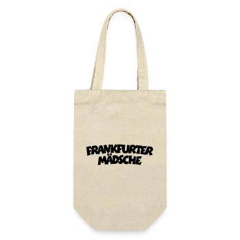 Frankfurter Mädsche (Schwarz) - Geschenkbeutel für Flaschen - Natur - Vorne
