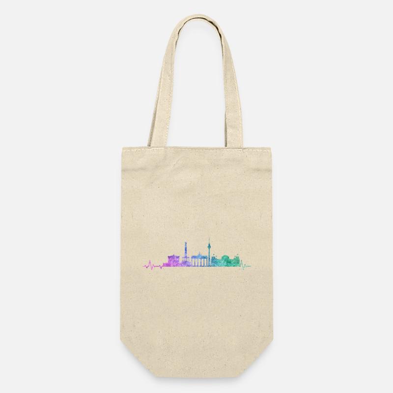 Berlin Skyline - Geschenkbeutel für Flaschen - Natur