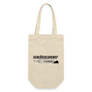 Schlüsseldienst im Einsatz - Geschenkbeutel für Flaschen - Natur - Vorne