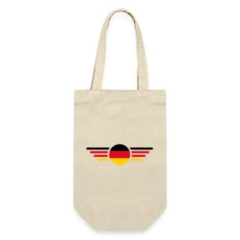 Deutschland Fan T Shirt Outfit Design  - Geschenkbeutel für Flaschen - Natur - Vorne