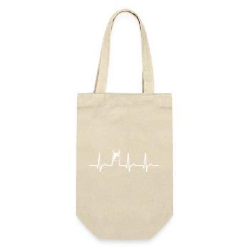 ECG curve - heart curve - pulse - llama - nature - Gift Bag for Bottles - nature - Front