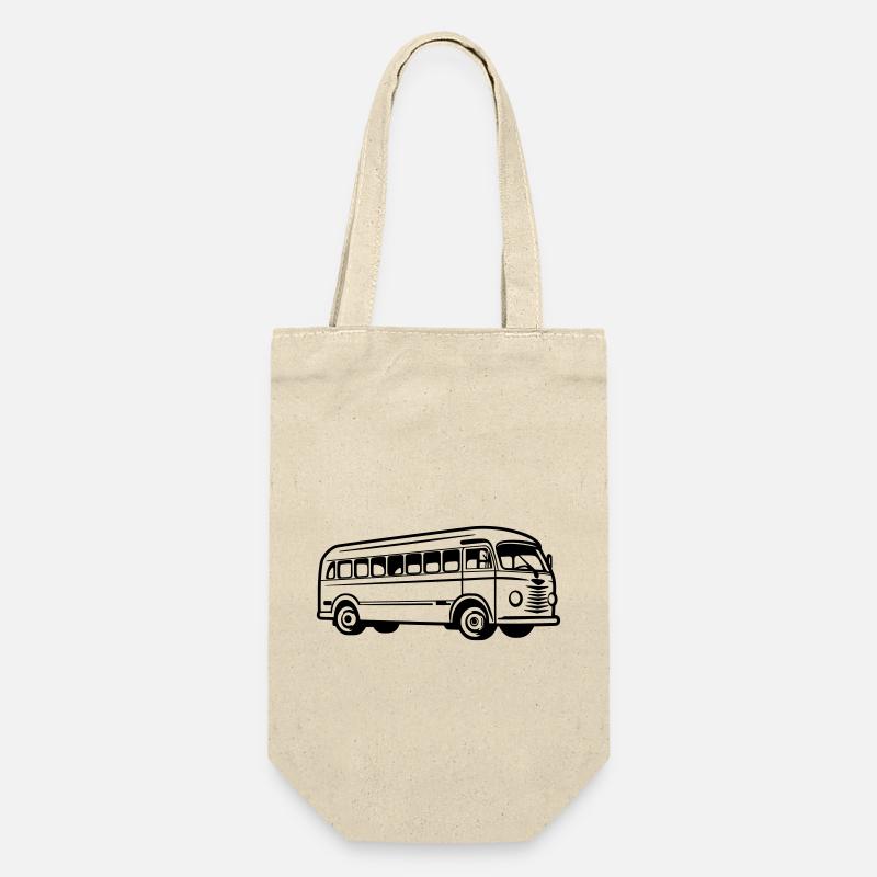 Bus - Geschenkbeutel für Flaschen - Natur
