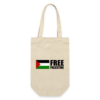 Free palestine - Geschenkbeutel für Flaschen - Natur - Vorne