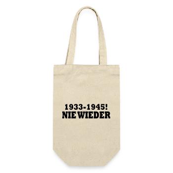 Nie wieder 1933 - 1945 - Geschenkbeutel für Flaschen - Natur - Vorne