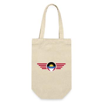 Ich liebe Antigua & Barbuda, Eleganz Stil Design T - Geschenkbeutel für Flaschen - Natur - Vorne