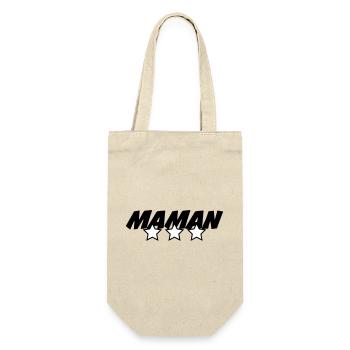 Maman d'Amour - Muttertag - Geschenkbeutel für Flaschen - Natur - Vorne