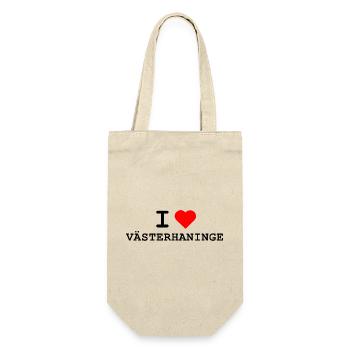 I love Västerhaninge - Ich liebe Västerhaninge  - Geschenkbeutel für Flaschen - Natur - Vorne