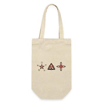 Wiccan Symbols - Mystic Art - Gift Bag for Bottles - nature - Front