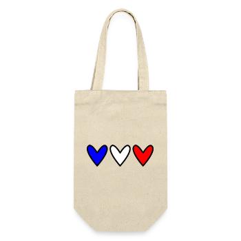 HEART. HEARTS. VALENTINE'S DAY. LOVE. LOVE. COUPLE. - Gift Bag for Bottles - nature - Front