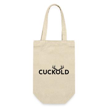 Cuck-Hörner - Geschenkbeutel für Flaschen - Natur - Vorne
