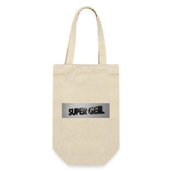 Super Geil 3D Font - Gift Bag for Bottles - nature - Front