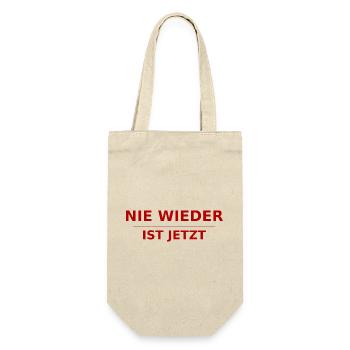 NIE WIEDER IST JETZT  - Geschenkbeutel für Flaschen - Natur - Vorne