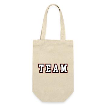 Team Schriftzug - Geschenkbeutel für Flaschen - Natur - Vorne