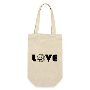 Liebe liebe - Geschenkbeutel für Flaschen - Natur - Vorne