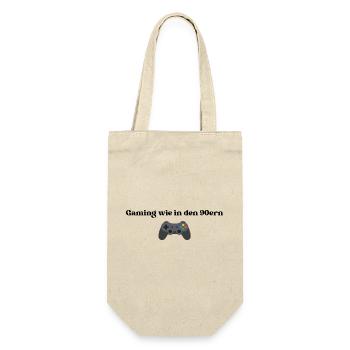 Gaming wie in den 90ern - Geschenkbeutel für Flaschen - Natur - Vorne
