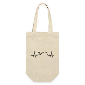 Motorcycle Heartbeat Gift - Gift Bag for Bottles - nature - Front
