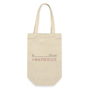 Be different - be WALDVIERTLER - Geschenkbeutel für Flaschen - Natur - Vorne