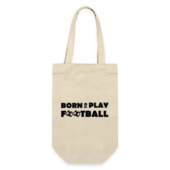 Born to play Football - Geschenkbeutel für Flaschen - Natur - Vorne